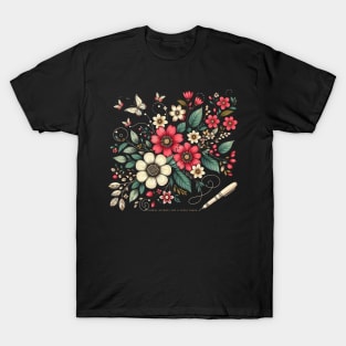 Floral accents for a fresh touch. T-Shirt